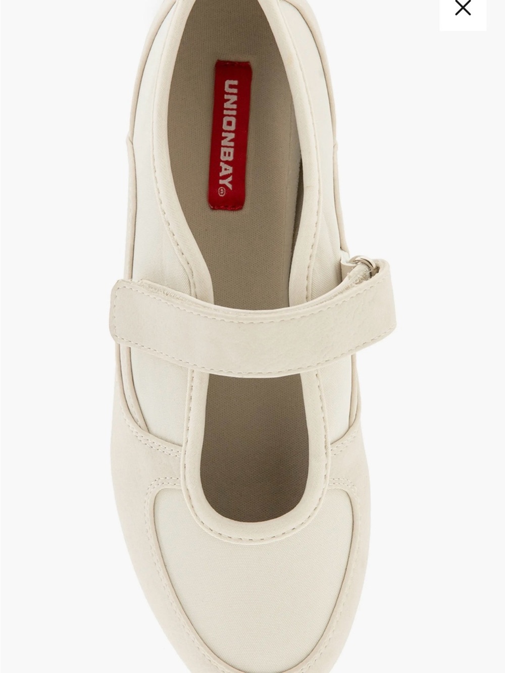 UNIONBAY women cream Mary Jane Hook-and-Loop Casual Shoes sneakers Size 8.5 - Picture 4 of 11